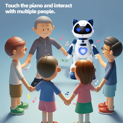 プログラムされた動きを披露する子ども向けロボットカー
