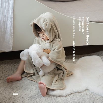 ディアデザインのフード付きバスタオル
