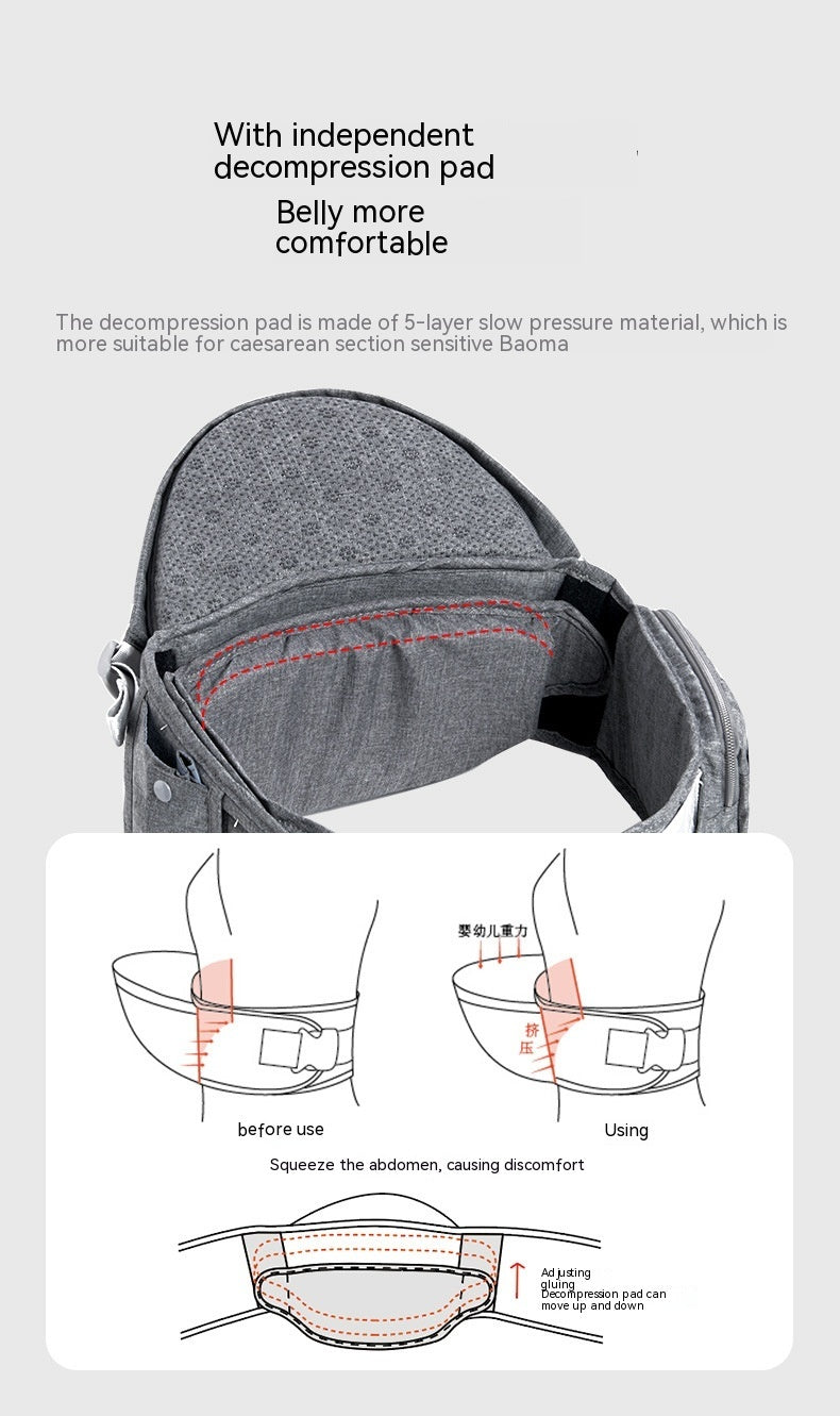 軽量で持ち運びやすいベビー抱き腰スツール
