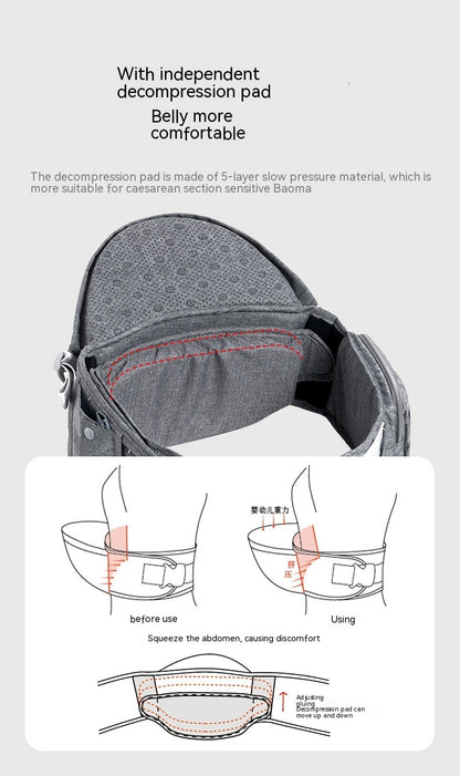 軽量で持ち運びやすいベビー抱き腰スツール
