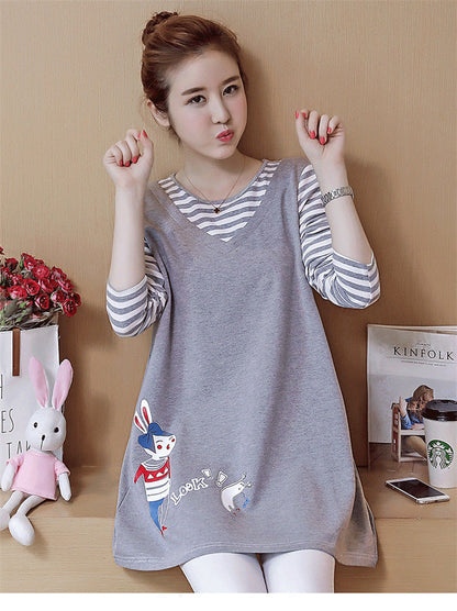 マタニティチュニックの全身着用イメージ
