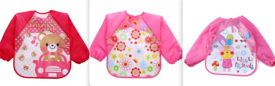 ベビー防水お食事エプロン | Long Sleeve Waterproof Baby Bib Apron Painting Gown Lumisei Prime