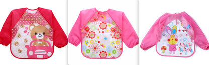 ベビー防水お食事エプロン | Long Sleeve Waterproof Baby Bib Apron Painting Gown Lumisei Prime