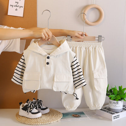 春秋向けコットン素材三点セットの全体構成
