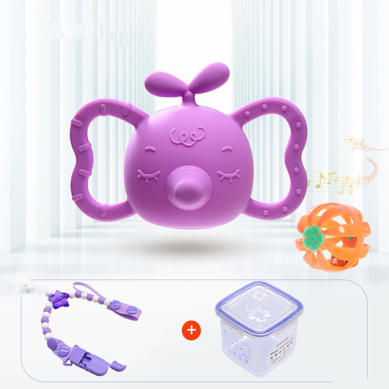 シリコン製 プロペラトップ ゾウモチーフ 歯固めラトル