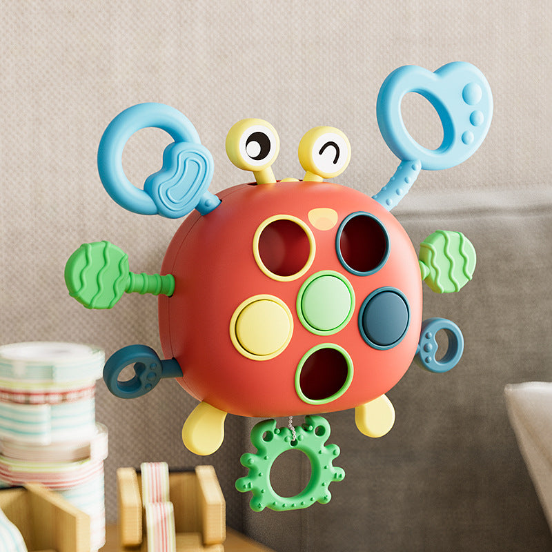 レッドのかに型マルチアクティビティトイ クッション前のイメージ
