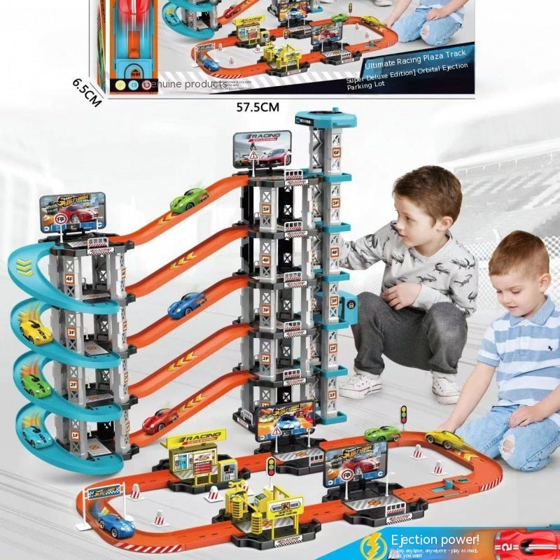 立体タワー型カートラックセットのパッケージと内容イメージ
