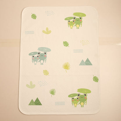 安心快適にサッと整う 洗える防水ベビーおむつ替えシート コットン素材 大判マット 選べるアニマル柄 サイズ展開