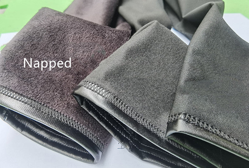 上品に冷え対策できる マタニティPUレザーロングパンツ 腹部サポート ベーシックデザイン M–XL