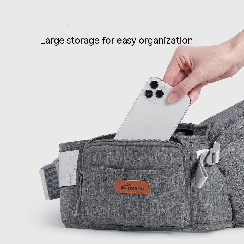 調整可能なウエストベルト付き抱っこスツール
