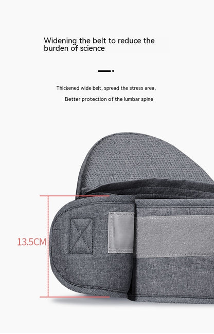 グレー色の多機能ベビーキャリア
