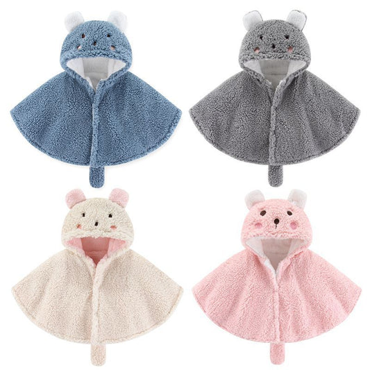 ベビー用アニマルフードケープ正面画像
