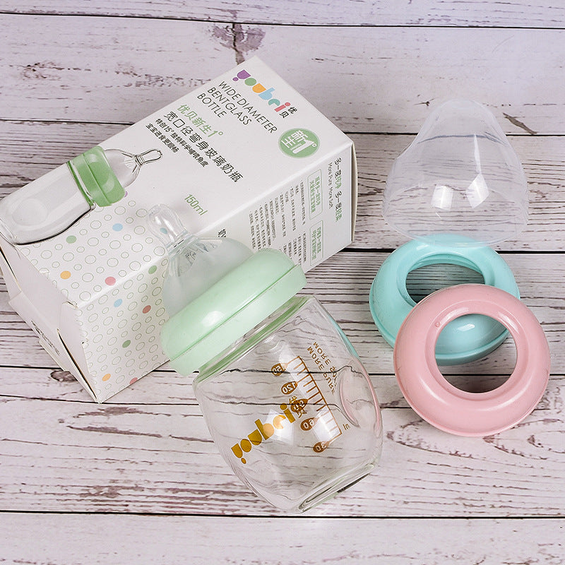 広口ガラス哺乳瓶 付属パーツ一式 レイアウト（哺乳瓶）
