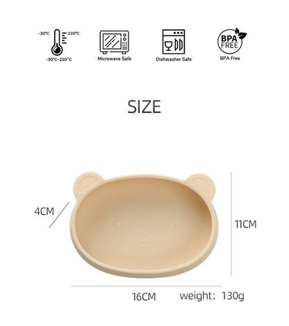滑り止め付きのベアデザインボウル
