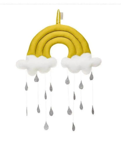 壁や天井に簡単に取り付けできる軽量布製レインボーモビール
