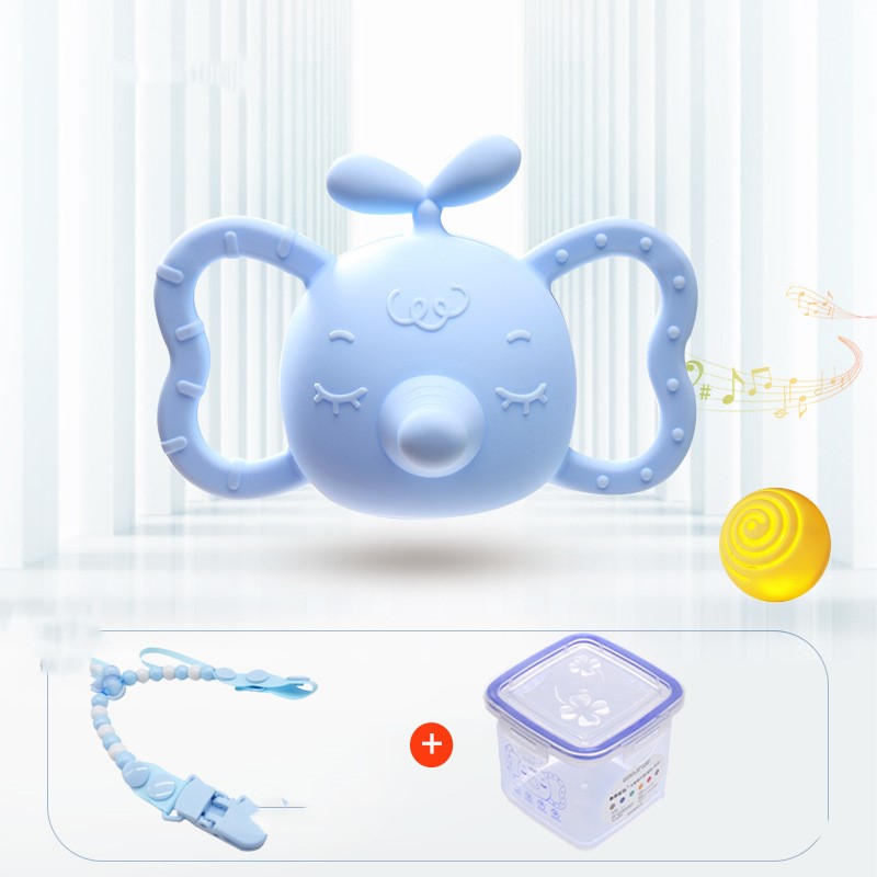 シリコン製 プロペラトップ ゾウモチーフ 歯固めラトル