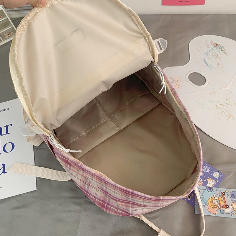 【36-55L】撥水ナイロンの大容量チェック柄キッズリュック｜41cmで通学・遠征・旅行の荷物が一気に整う