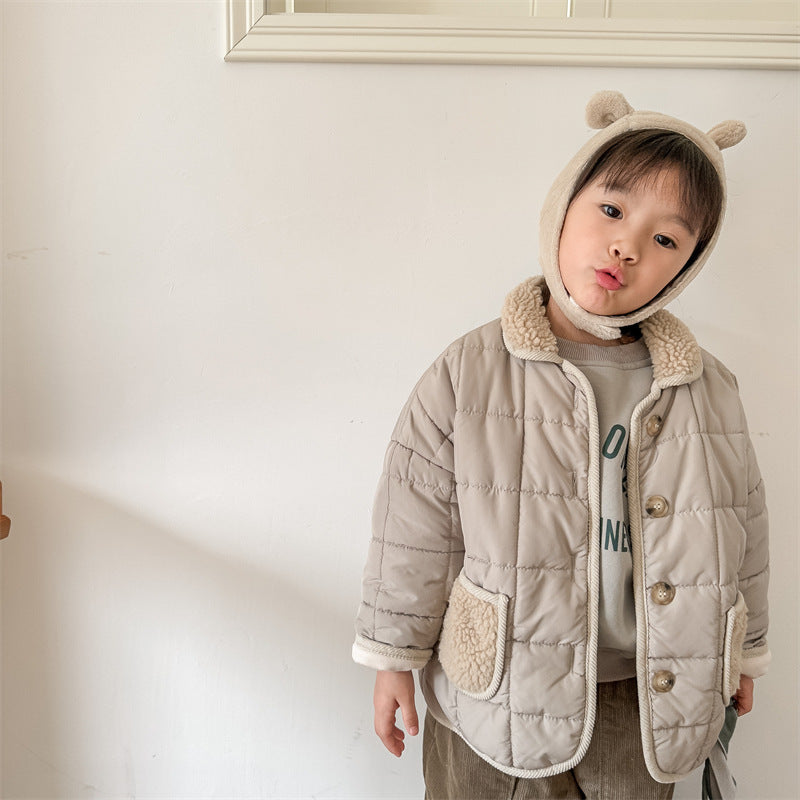 柔らかい裏地付き秋冬ベビージャケット
