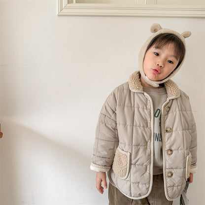 柔らかい裏地付き秋冬ベビージャケット
