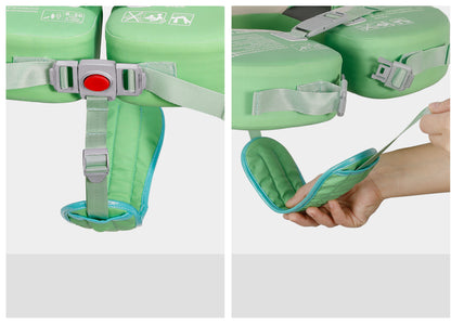 ノンインフレータブル 脇下ベビーフロート 座り式ブランケット付き 8ヶ月〜3歳 6〜18kg 胸囲46〜54cm IPX8防水 ニット弾性PU フロッグデザイン