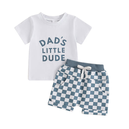 ホワイト（DAD’S）のチェッカー柄ショートパンツ ウエスト部分

