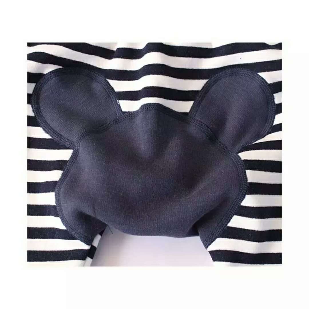 ストライプ柄のベビーボトムス2色セット
