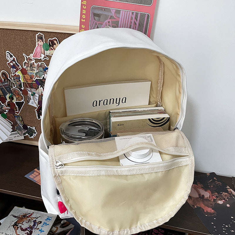 【防水ナイロン・0.49kg】原宿テイスト グラフィティリュック 30×42×13cm｜通気性×超軽量で移動が軽く整うキッズバックパック