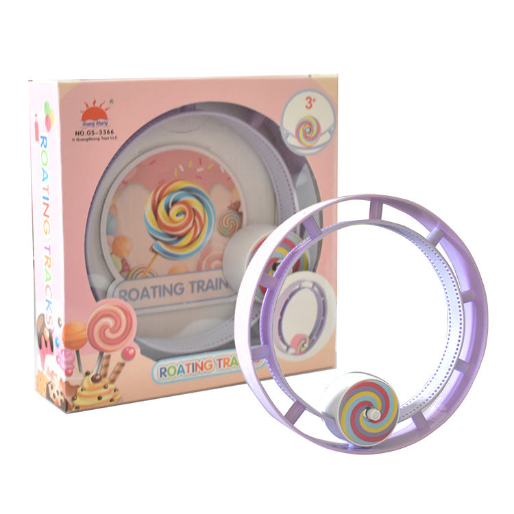 プラスチック ぜんまい式ループトラック サークルリング ミニトレイン