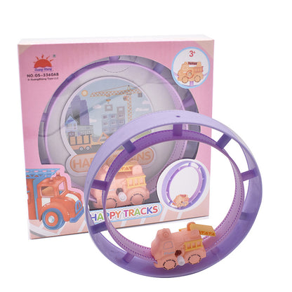 プラスチック ぜんまい式ループトラック サークルリング ミニトレイン