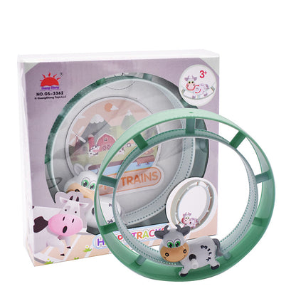 プラスチック ぜんまい式ループトラック サークルリング ミニトレイン