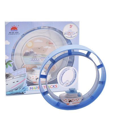 プラスチック ぜんまい式ループトラック サークルリング ミニトレイン