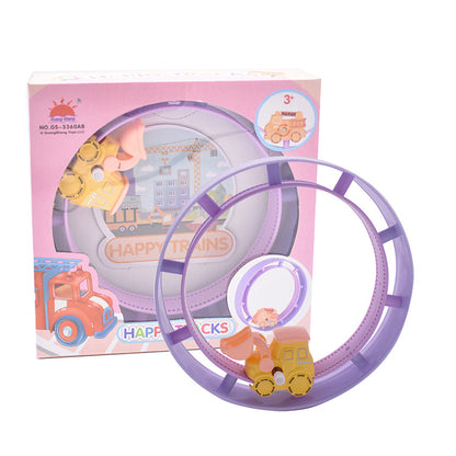 プラスチック ぜんまい式ループトラック サークルリング ミニトレイン
