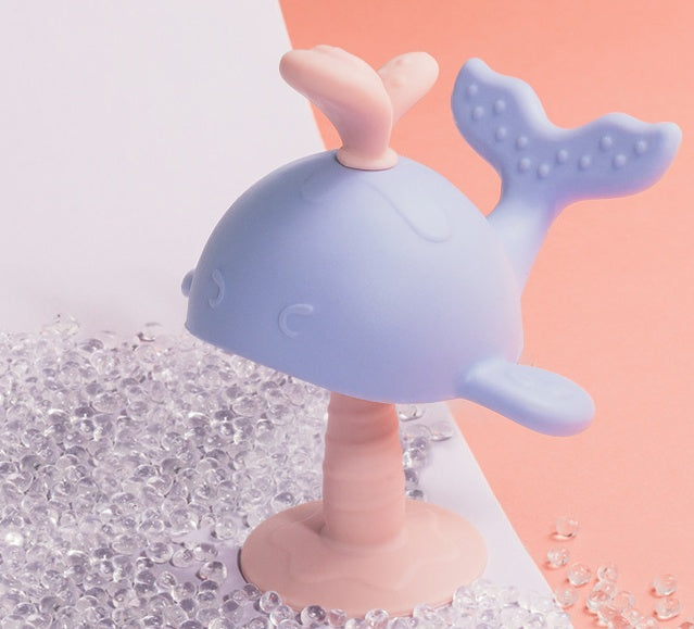 くじら歯固め（歯がため）テクスチャ付き尾びれ 噛みポイント ディテール
