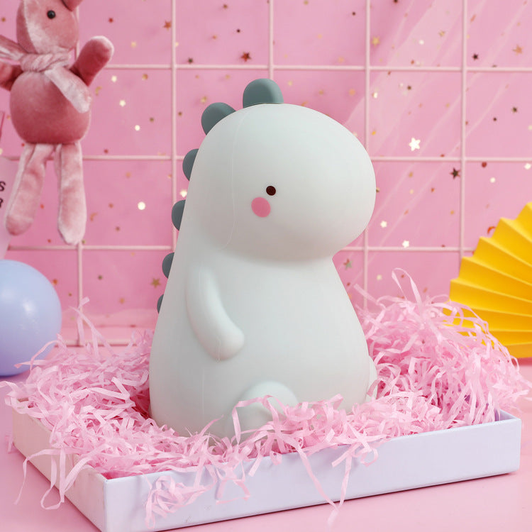 グリーンダイナソーライト単体を斜め横から撮影した画像（柔らかシリコンシェード）
