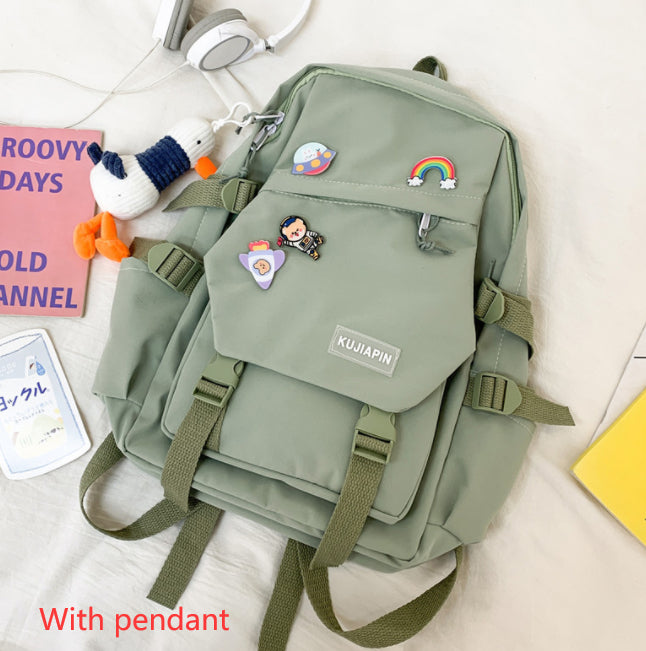 【20〜35L】PCポケット付きナイロン通学バックパック 28×43×12cm｜スクエア縦型で荷物が迷わず整う