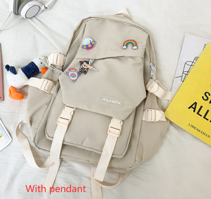 【20〜35L】PCポケット付きナイロン通学バックパック 28×43×12cm｜スクエア縦型で荷物が迷わず整う