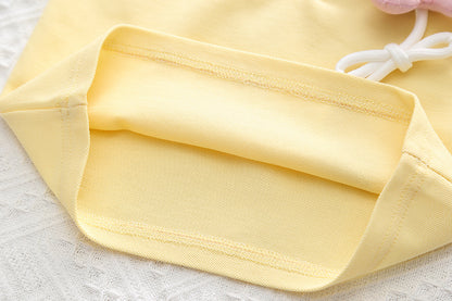 涼しく上品に可愛く決まる 女の子半袖ポロ襟トップス＆ショートパンツセット 花刺繍デザイン コットン 80~120cm