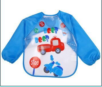 ベビー防水お食事エプロン | Long Sleeve Waterproof Baby Bib Apron Painting Gown Lumisei Prime