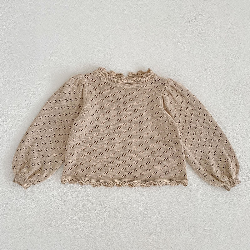 通気性のあるニットトップスのセット
