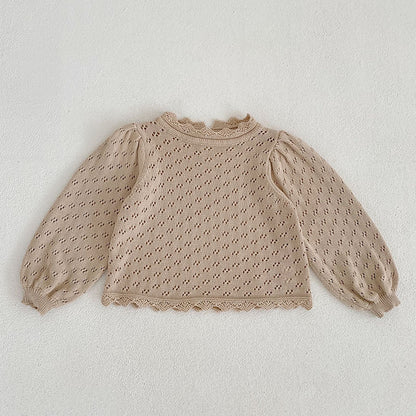 通気性のあるニットトップスのセット
