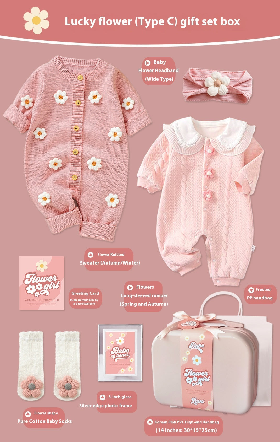 かわいい花モチーフのデザイン
