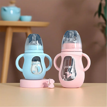 耐熱ガラス製の新生児用授乳ボトル
