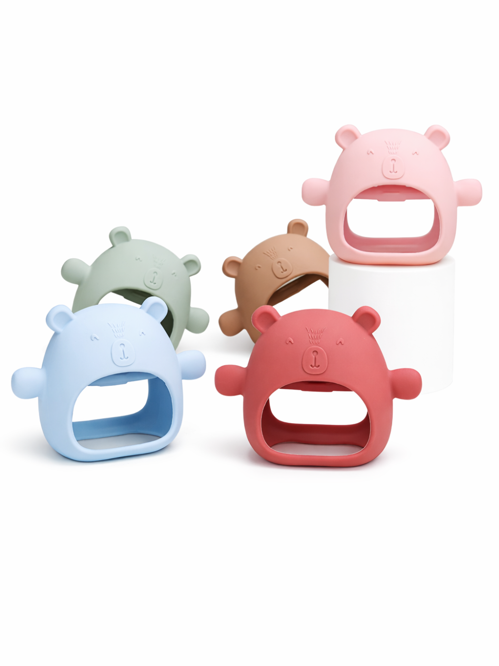 ハンドガード付きベア歯固め 5色を並べた集合イメージ（歯固め）
