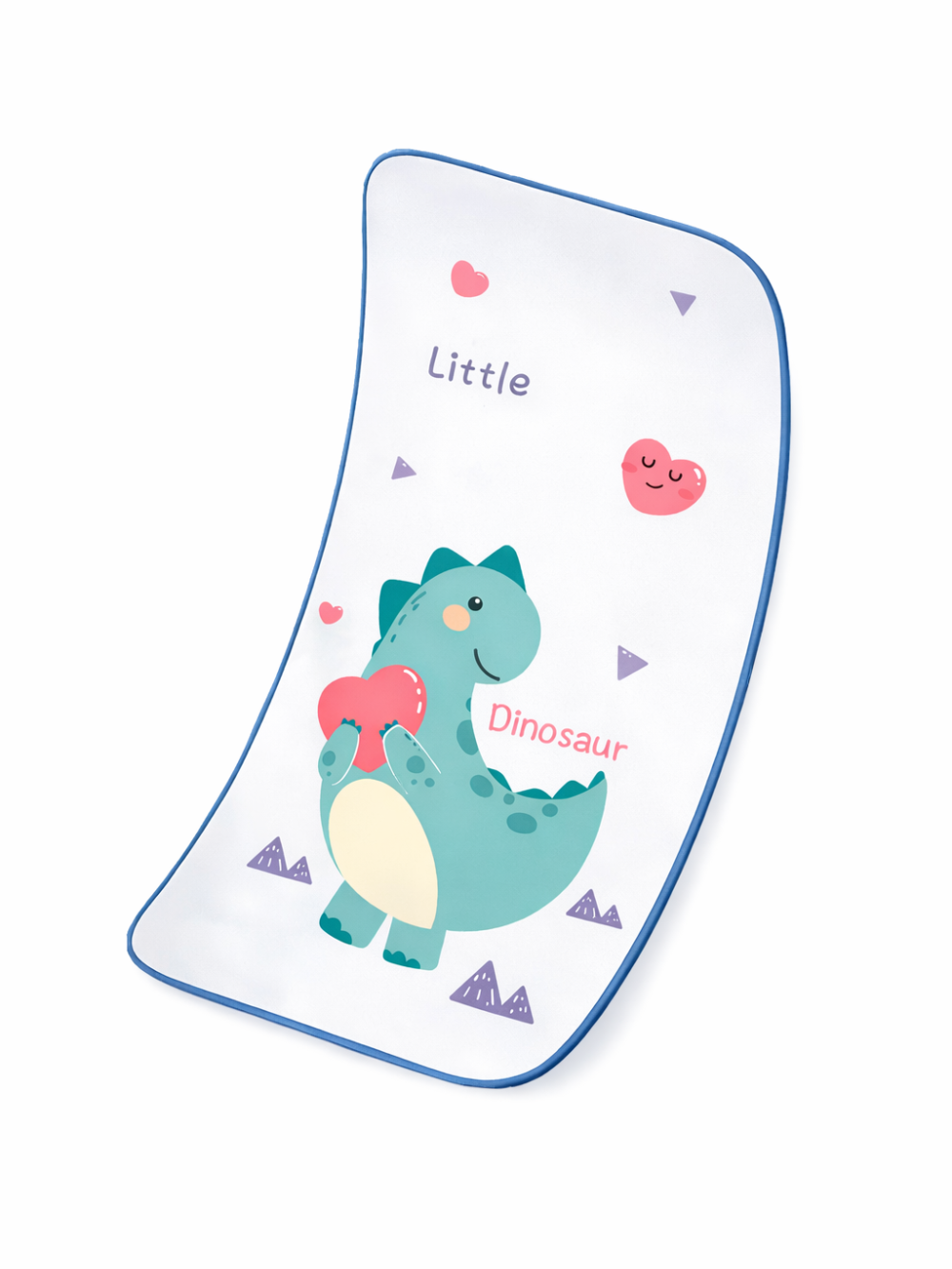 恐竜柄の洗える防水おむつ替えシート（ハートの恐竜・おむつ替えマット）イメージ
