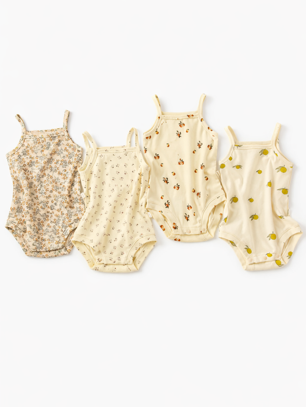 ベビースリングロンパース4枚セットの柄バリエーション全体イメージ
