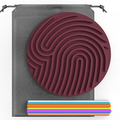 シリコン感覚ボード ハートラウンド迷路レインボー