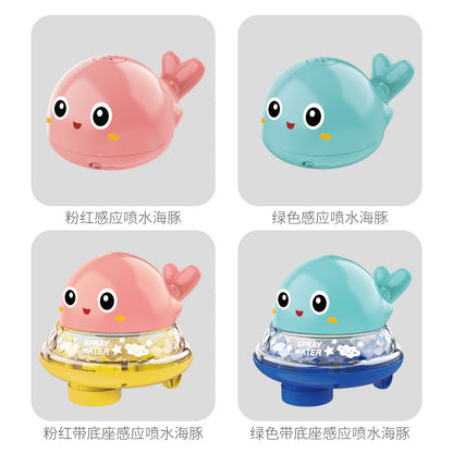 3〜6歳の安心おふろ時間に 感応噴水ライト付きバストイ ベビー・キッズ用 360°回転スプレー 水陸両用 プラスチック