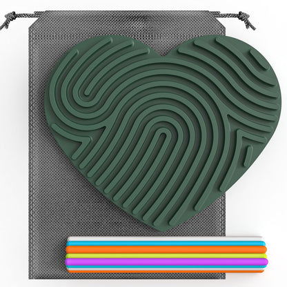 シリコン感覚ボード ハートラウンド迷路レインボー