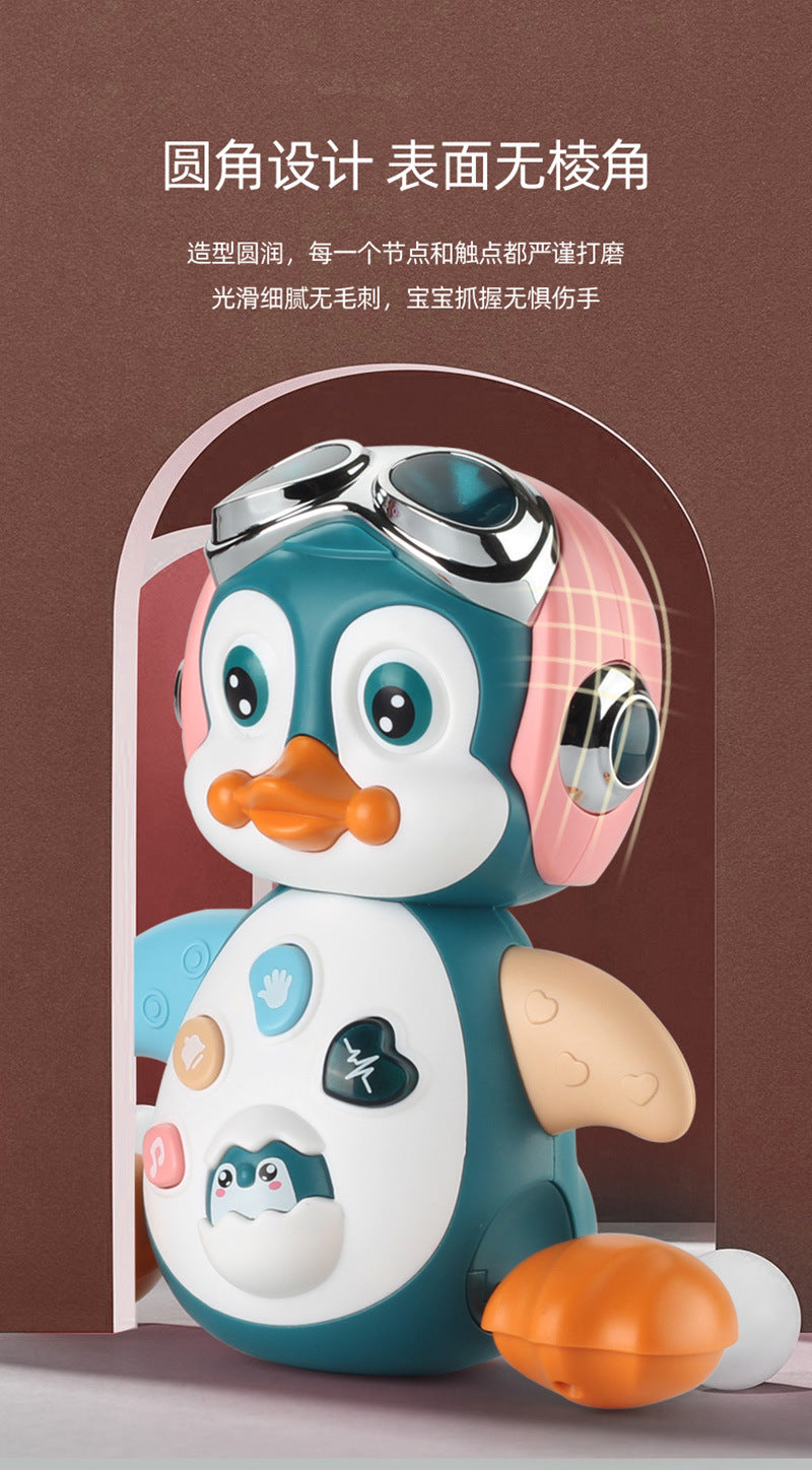 プラスチック製 スイングペンギン ミュージックライト 知育トイ