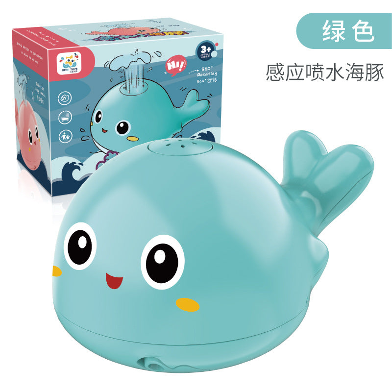 3〜6歳の安心おふろ時間に 感応噴水ライト付きバストイ ベビー・キッズ用 360°回転スプレー 水陸両用 プラスチック